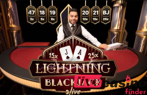 Blackjack relámpago live dealer.