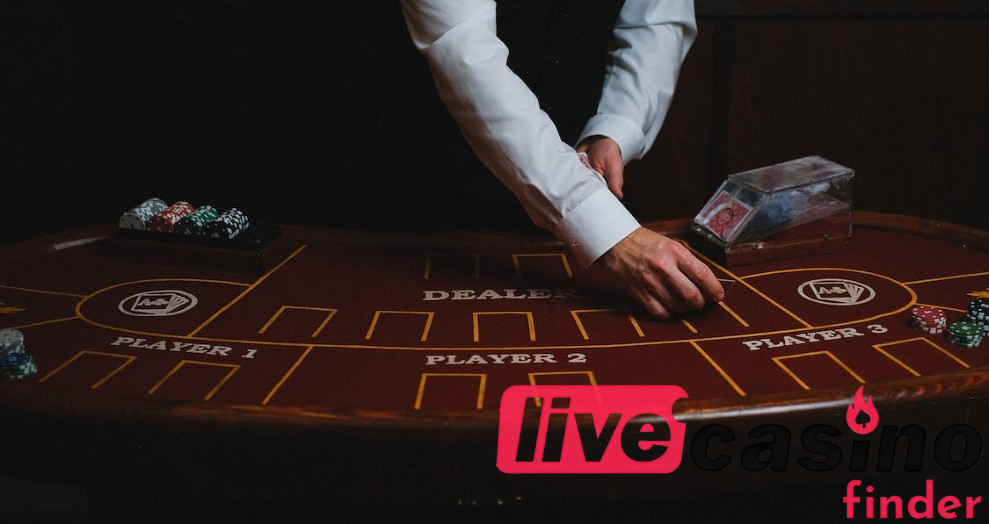 Live kazino spēļu process.