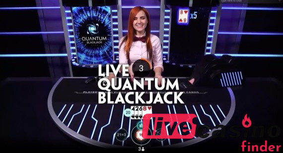 Levande kasino quantum blackjack.