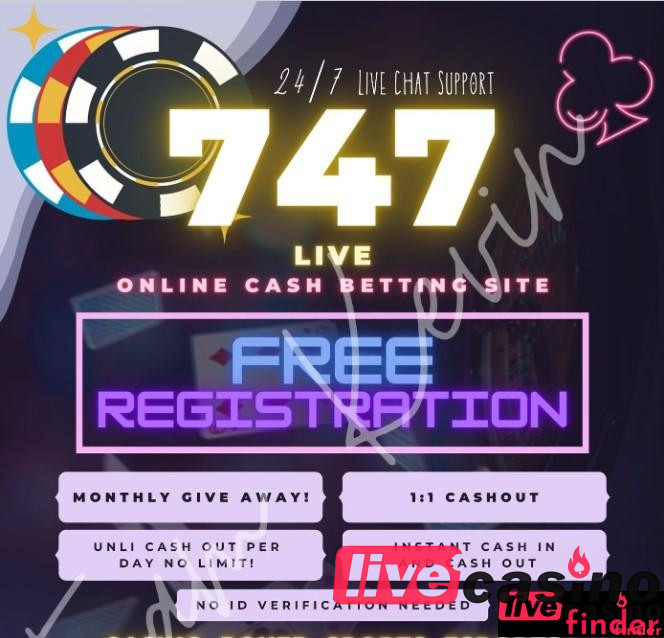 747 Live Casino Gratis registrering.