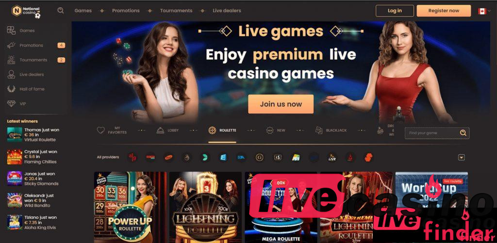 National Casino Divirta-se com os jogos ao vivo.