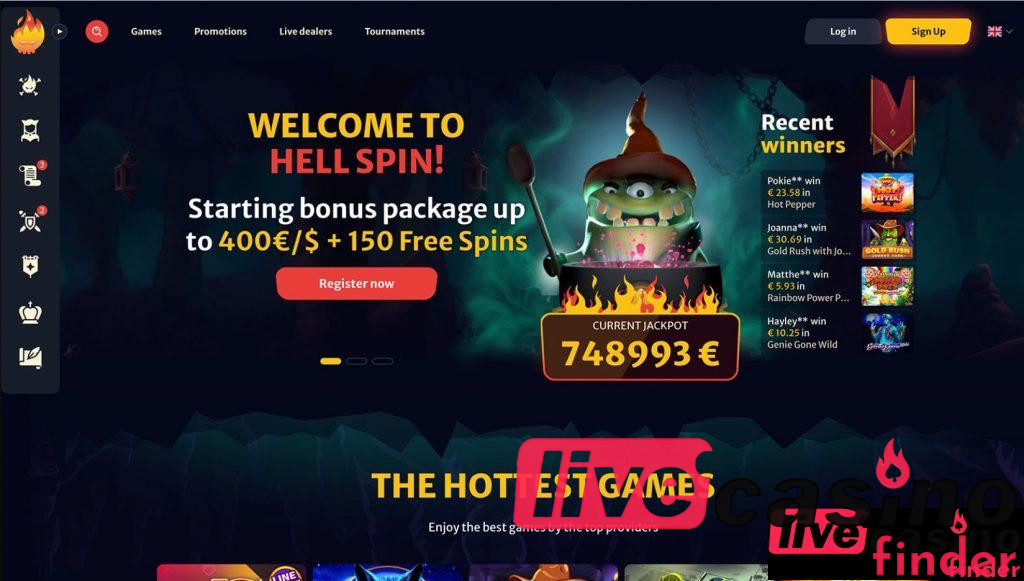 Welcome To Hellspin live casino.