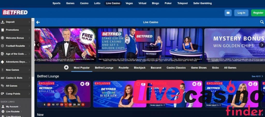 Casino Betfred Live Games.