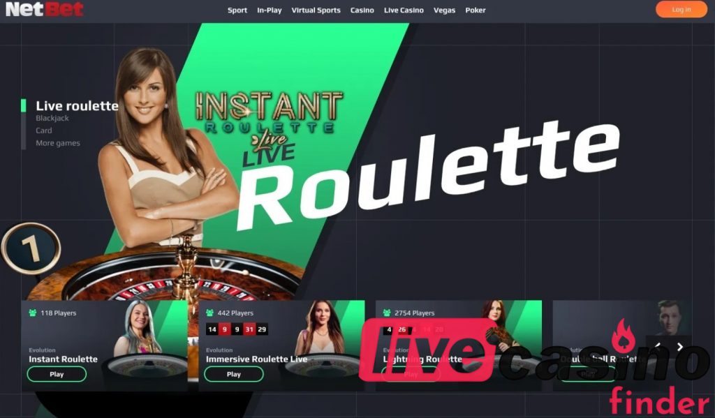 Casino NetBet Instant Live Roulette.