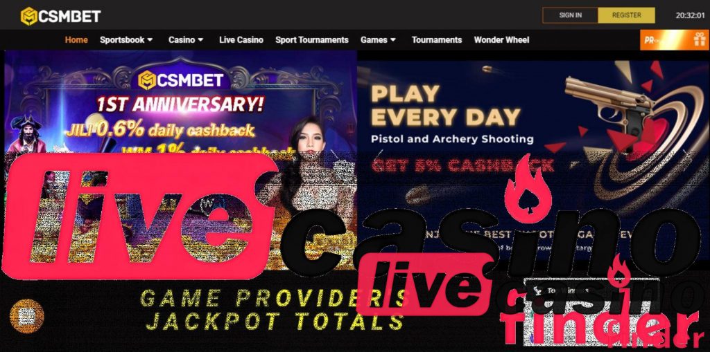 CSMBet Live Casino Žaiskite kiekvieną dieną.