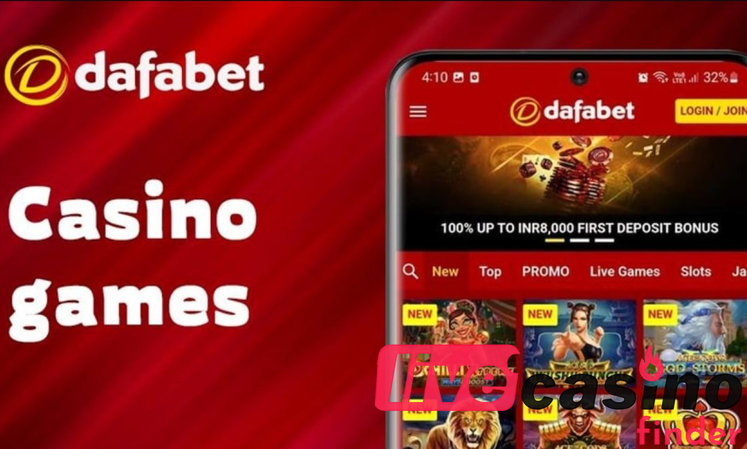 Juegos de Casino en Vivo de Dafabet.