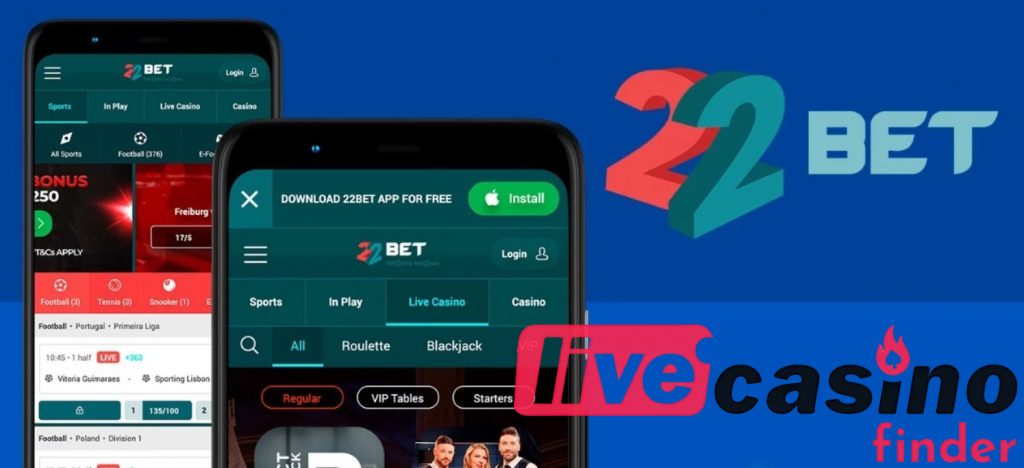 Ladda ner 22Bet Live Casino App gratis.