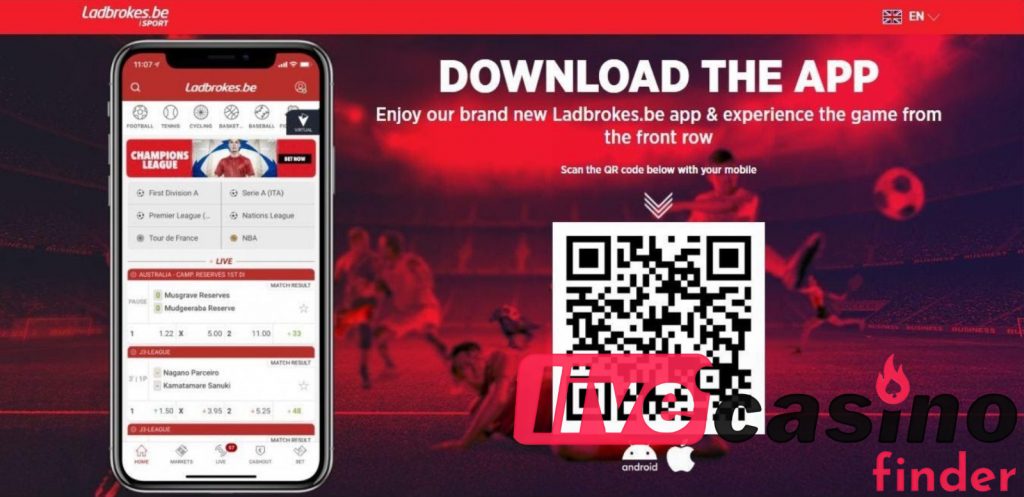 Ladbrokes Live Casino Download appen.
