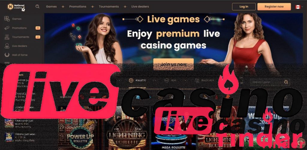 National Casino Nauti live-peleistä.