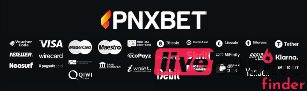 PNXBET Live Casino Deposit Methods.