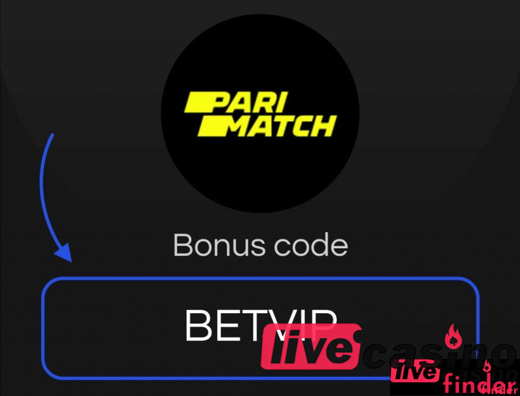 Parimatch Live kazino bonusa kods.