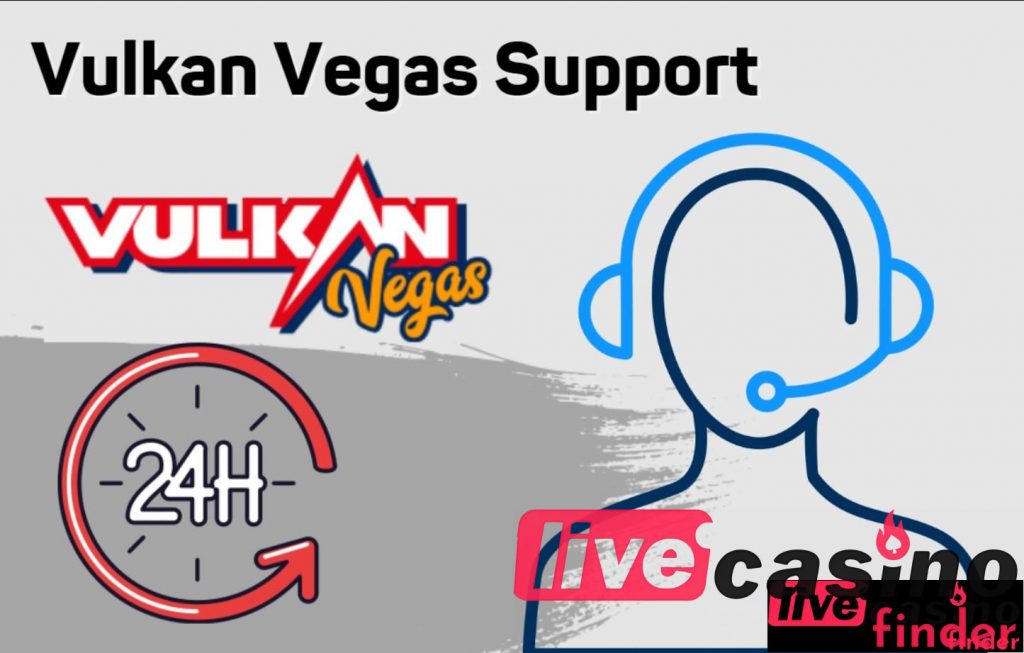 Vulkan Vegas Live kazino atbalsts.