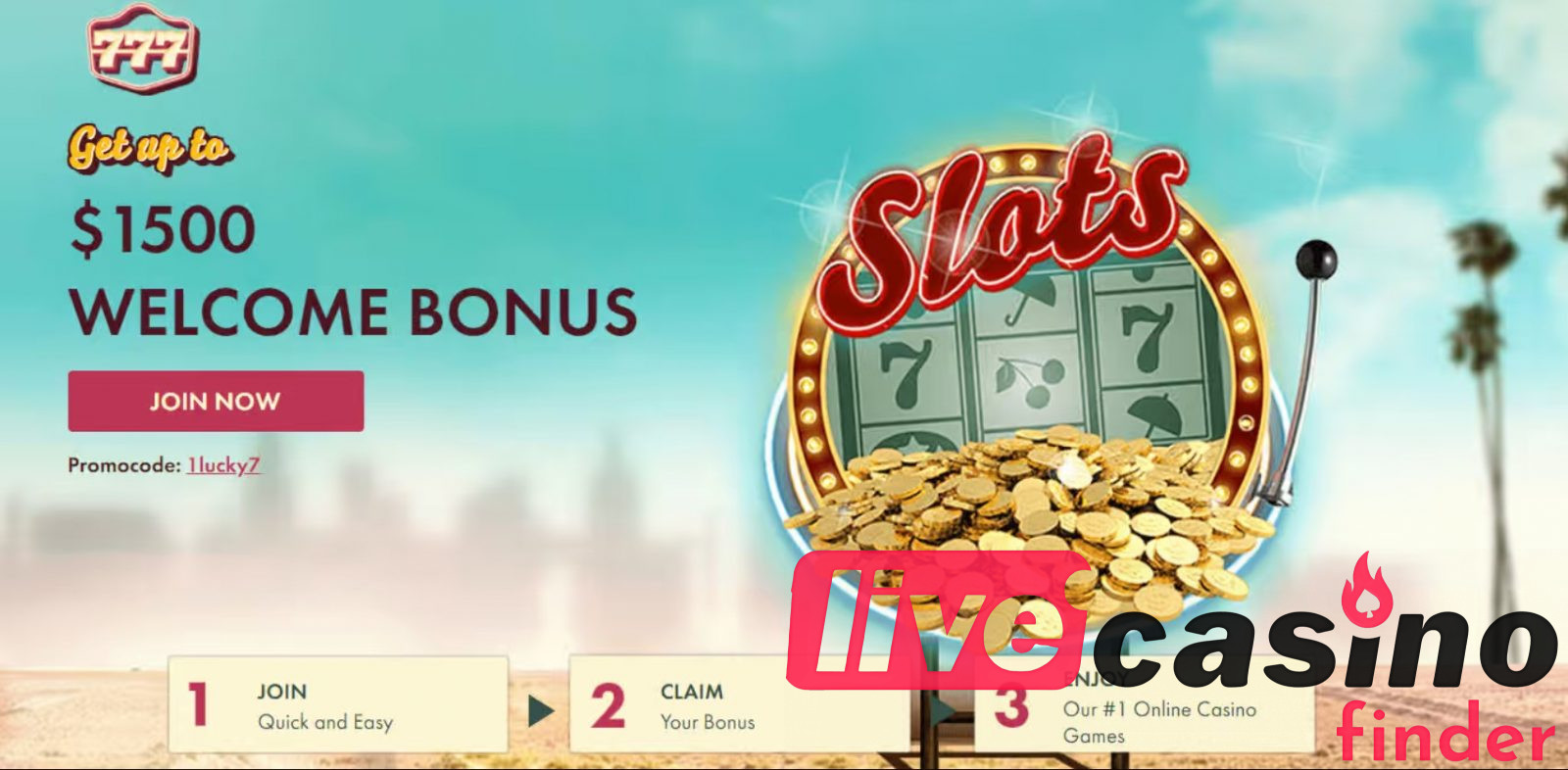 Приветственный бонус Live Casino 777.