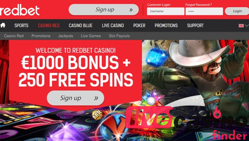 Redbet Casino Live Bonus & Free Spins.