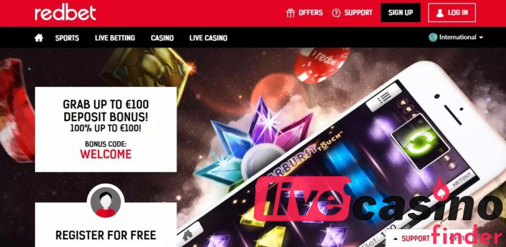 Redbet Casino Live Register For Free