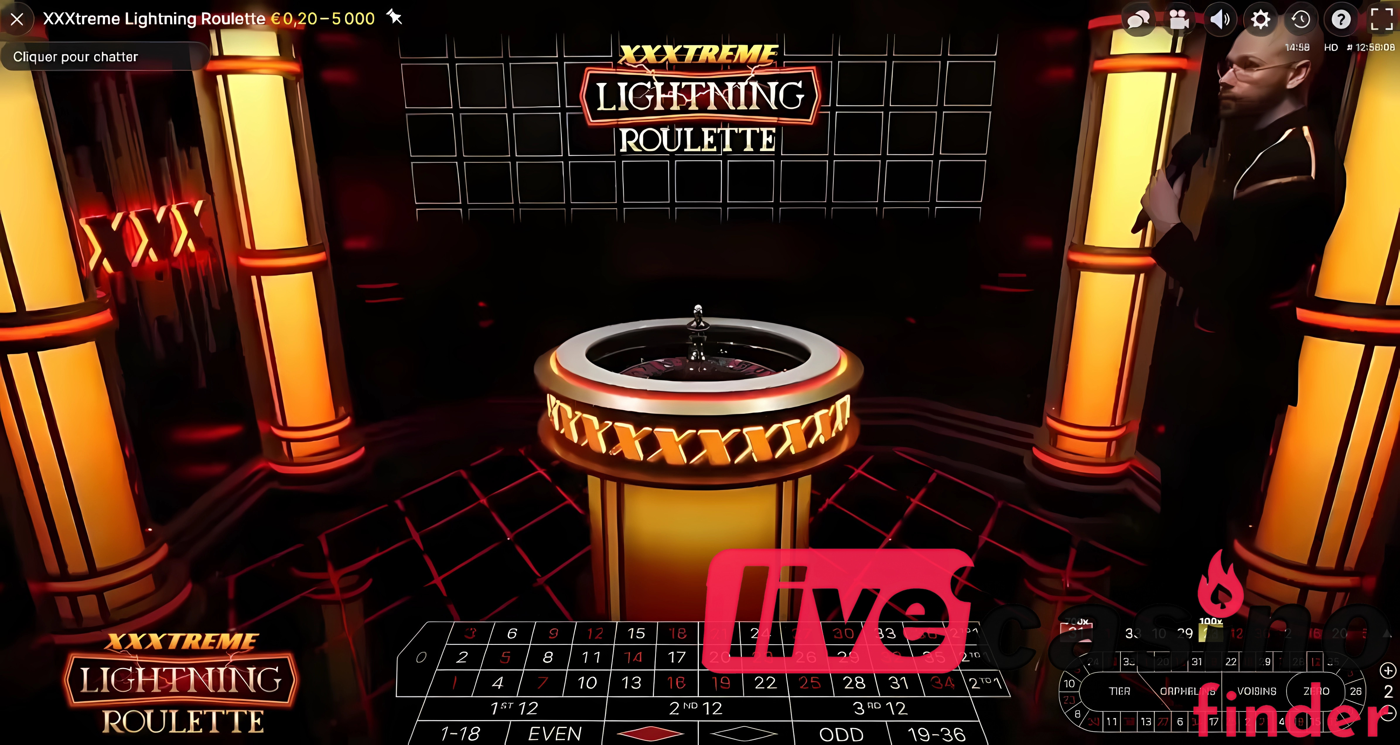 Cel mai bun joc live XXXtreme Lightning Roulette.