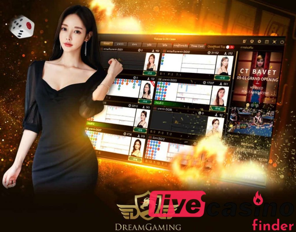 Jogos no Mobile Dream Live Dealer.