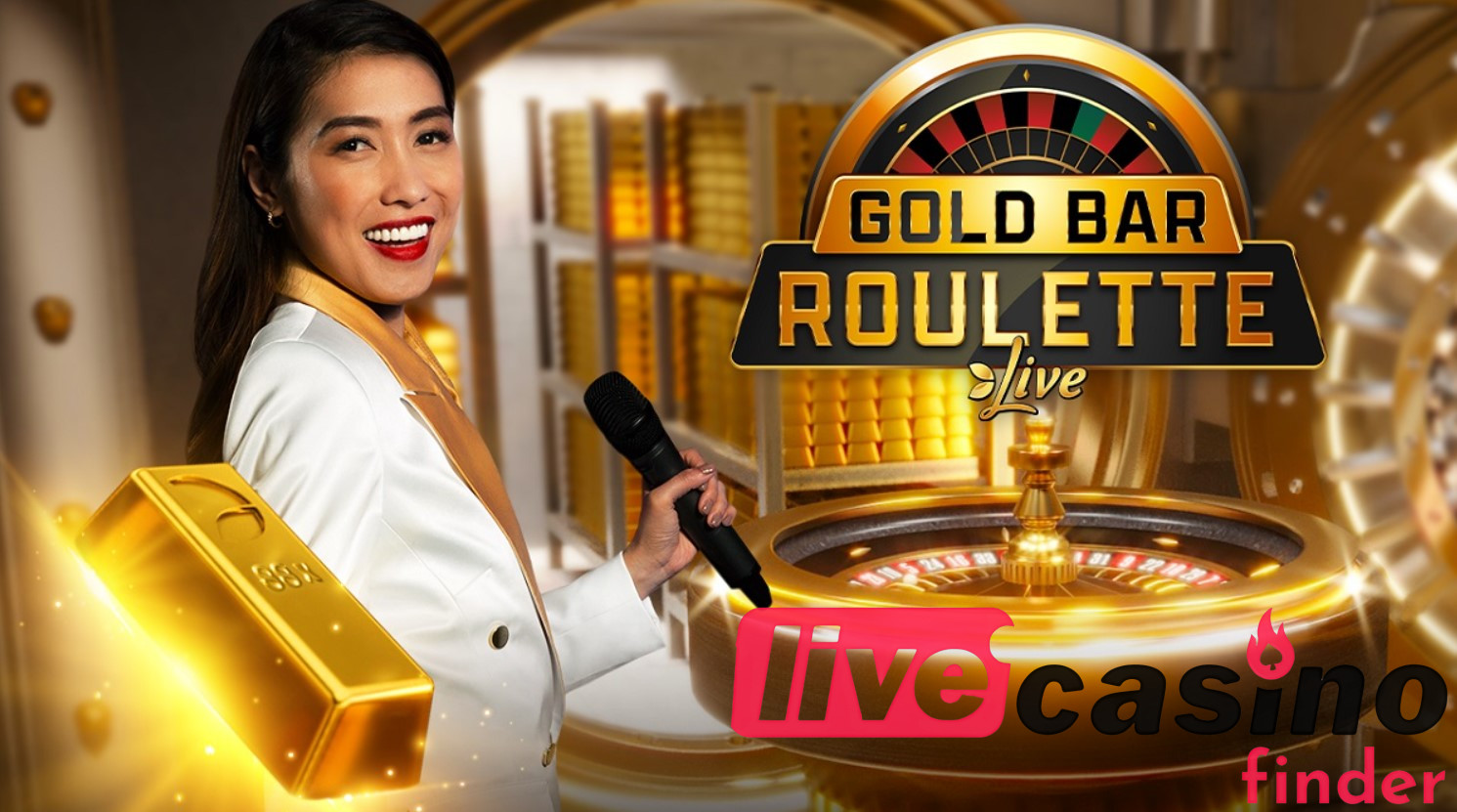 Live Gold Bar Roulette Game.