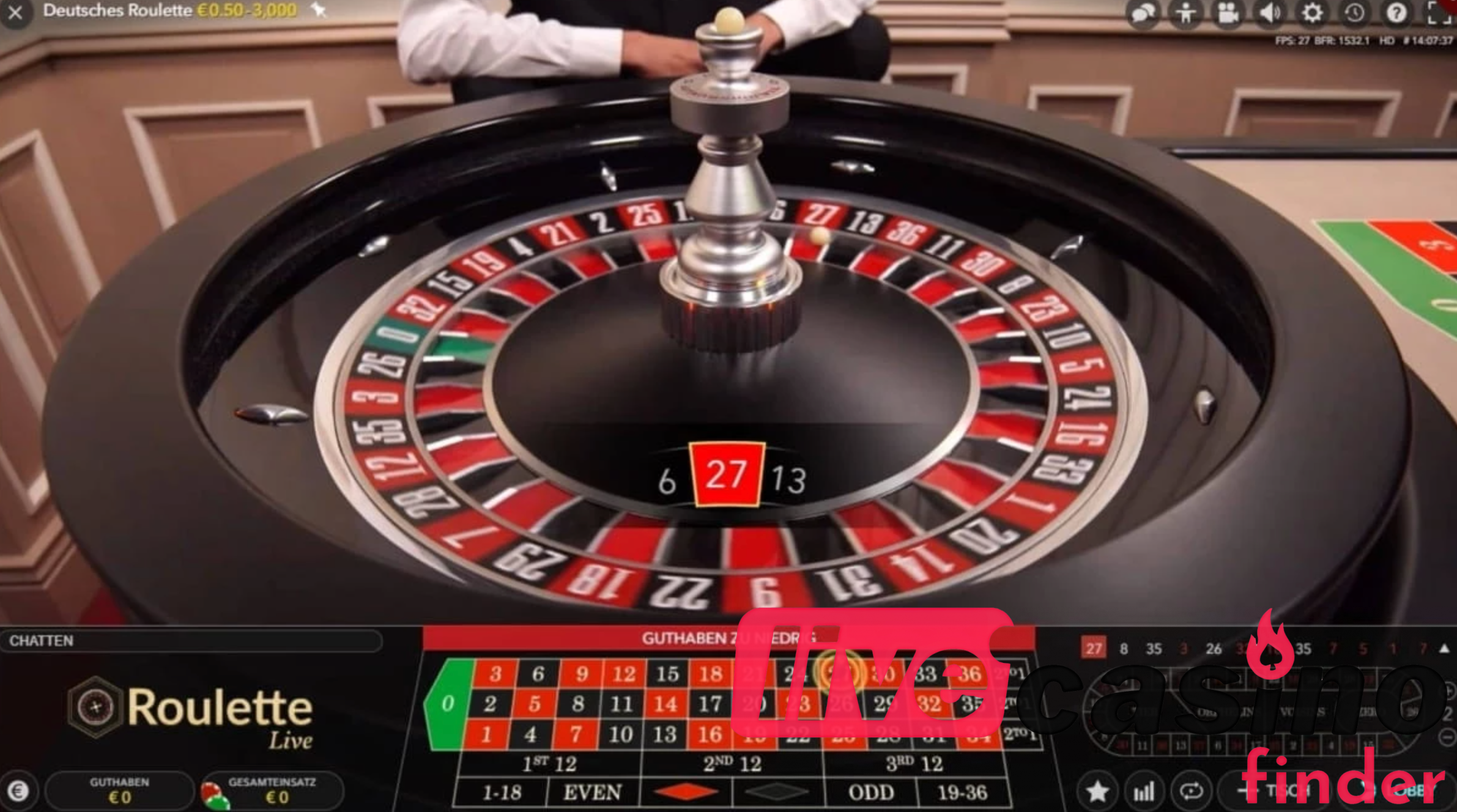 Juegos en línea de casinos en vivo de Alemania.